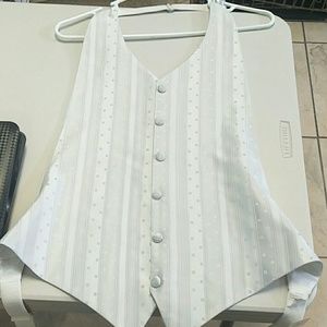 White on white tux vest